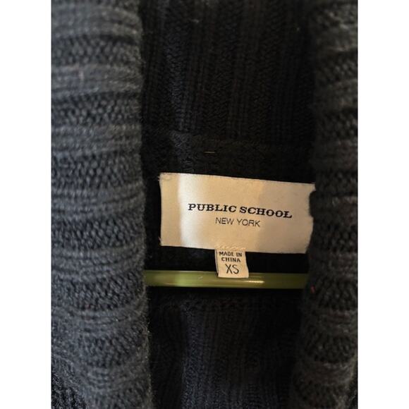 Black Sweater with sleeve cutouts Womens Small (Oversized) by Public School - Picture 4 of 5